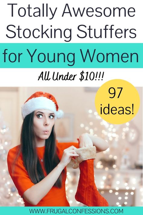 What are good stocking stuffers for women? I always struggle with what to get for stocking stuffers, especially finding gifts for the impossible woman. I LOVE this list of over 151 awesome gifts (that I NEVER would have thought of)…all for under $10. That’s amazing! What do you put in a Mom’s stocking? Get help here. Heck, you can buy many of these for gifts, over all! #stockingstuffers #cheapChristmasgifts #stockingstuffersforwomen What To Put In A Stocking, Stocking Stuffers Women Ideas, Stocking Stuffers For Young Adult Women, Women’s Stocking Stuffers, Stocking Stuffers For Young Adults, Good Stocking Stuffers, Stocking Stuffers Women, Top Stocking Stuffers, Stocking Stuffers Ideas