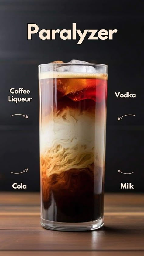 Vodka Paralyzer Drink Recipe, Milk Cocktails, Unique Alcoholic Drinks, Classic Vodka Cocktails, Paralyzer, Bartender Drinks Recipes, Creamy Cocktails, Fun Drinks Alcohol, Bartender Drinks