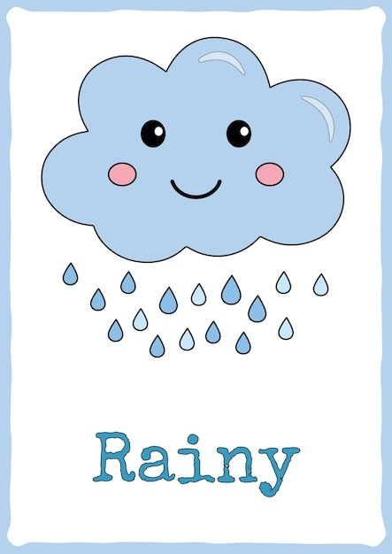 Weather Flashcards Preschool, Weather For Preschoolers, Weather For Preschool, Weather Symbols For Kids, Weather Chart Preschool, Weather Crafts For Kids, Weather Template, Weather Kindergarten, Weather Flashcards