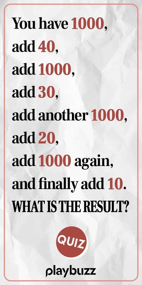 Can you get a perfect score? *** #PlaybuzzQuiz General Knowledge Trivia Question IQ Test Smart Riddles Math Problems Quiz Tough School Drills Exams Playbuzz Quiz Fun Quiz Questions And Answers, Intelligence Quizzes, Math Puzzles Brain Teasers, Math Riddles With Answers, Logic Questions, Maths Fun, Iq Quiz, Iq Test Questions, Math Quizzes