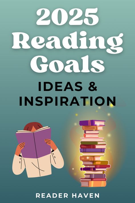 Do you set yearly reading goals in Goodreads (or elsewhere)? It’s a great way to motivate yourself to read more books, or to challenge yourself to read more genres or authors. Here are some types of goals for 2025 reading goal inspiration, plus how to actually meet them! Read 12 Books A Year, Reading Goals 2025, Book Reading Goals, Book Challenges 2025, 2025 Reading Goals, Reading Goals Ideas, Books To Read In 2025, 2025 Book Challenge, Book Reads Template