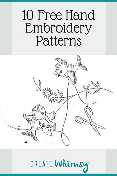 Pillow Case Embroidery Patterns Free, Vintage Embroidery Flowers, Embroidery Designs Vintage, Embroidery Patterns For Pillow Cases, Easy Embroidery Ideas Flower, Free Vintage Embroidery Patterns, Hand Embroidery On Clothes Free Pattern, Redwork Patterns Free, Dainty Floral Embroidery