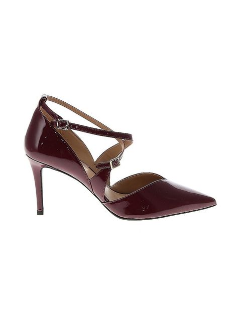 MICHAEL Michael Kors Heels Size: 9 Shoes - used. No Fabric Content | MICHAEL Michael Kors Heels: Burgundy Shoes - Size 9 Burgundy Heels, Michael Kors Heels, Burgundy Shoes, Women Handbags, Michael Kors, Handbags, For Women, Heels, Fabric