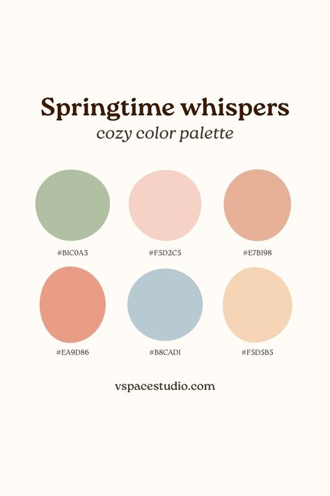 Mom Color Palette, That Girl Color Palette, Early Spring Color Palette, Cute Color Schemes Colour Palettes, Gentle Color Palette, Cozy Color Pallete, Light Colors Palette, Positive Color Palette, Color Palette Classroom