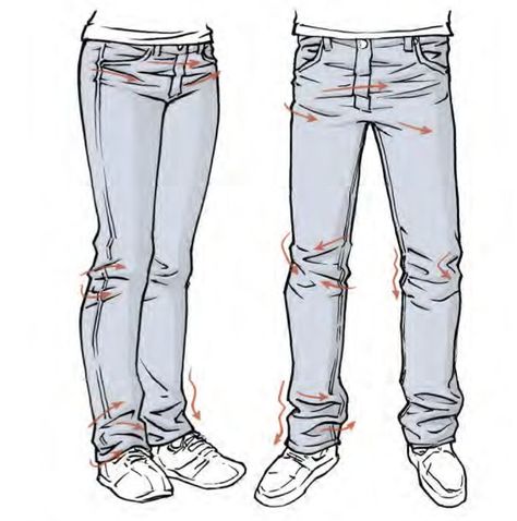 Back Of Jeans Drawing, Jeans Reference Drawings, Pants Folds Reference, Jean Reference, Jeans Drawing Reference, Draw Jeans, Pants Drawing Reference, How To Draw Pants, Jean Drawing