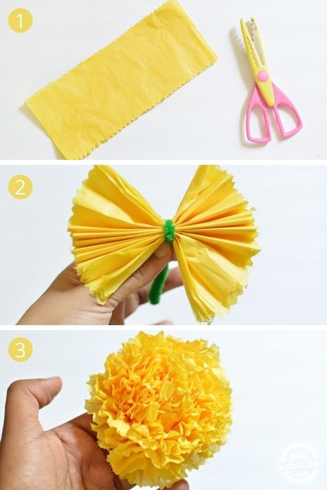 Tissue Paper Flowers Diy, Tissue Flowers, Diy Flores, Quilled Creations, How To Make Paper Flowers, Handmade Flowers Paper, Stovetop Potpourri, Paper Flowers Craft, Orange Garland