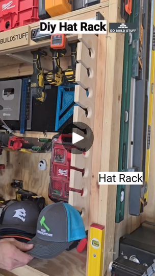 1.2M views · 2.5K reactions | Great way to store your hats #hat #rack #hatrack #gobuildstuff | Go Build Stuff | Go Build Stuff · Original audio Vertical Hat Rack Diy, Homemade Hat Rack Ideas, Hat Holder Diy, Diy Hat Rack, Hat Holder, Building Furniture, Hat Rack, Bay House, Wood Crafts Diy