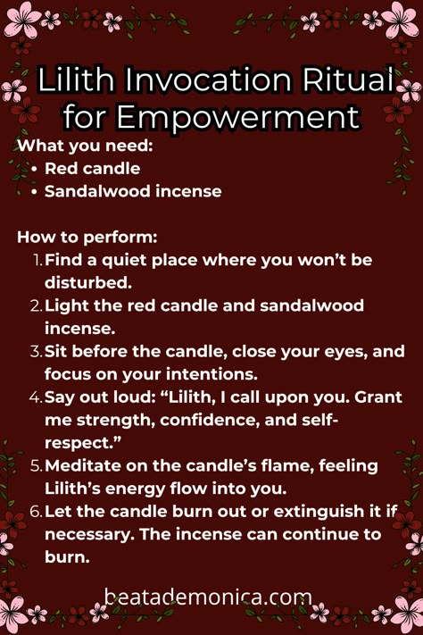 Dream About Me Make A Man New Moon This Moment I Want You You Must Don't Forget Like You Dreaming Of You Wicca Love Spell White Magic Love Spells Book Of Magic Real Spells Real Love Spells White Magic Spells Spells For Beginners Magick Symbols Color Healing Book Of Shadows Spell PagesWitch Chants Magic Spells Spell Words Magic Types Of Potions Witchcraft Spell Candles Witchcraft #HalloweenSpells #WitchcraftMagicSpells Witchcraft Real Witch Spell Book PagesReflection Spells #beatademonicawitch How To Pray To Lilith, Connecting With Lilith, Lilith Deity Witchcraft, Lilith Protection Spell, How To Start Working With Lilith, How To Summon Lilith, Prayers To Lilith, Herbs Associated With Lilith, Lilith Deity Work