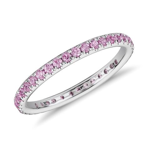 Blue Nile Jewelry, Pink Sapphire Jewelry, Sapphire Eternity Ring, Eternity Ring Gold, Pink Sapphire Ring, Aquamarine Jewelry, Sparkly Things, Eternity Ring Diamond, Blue Nile