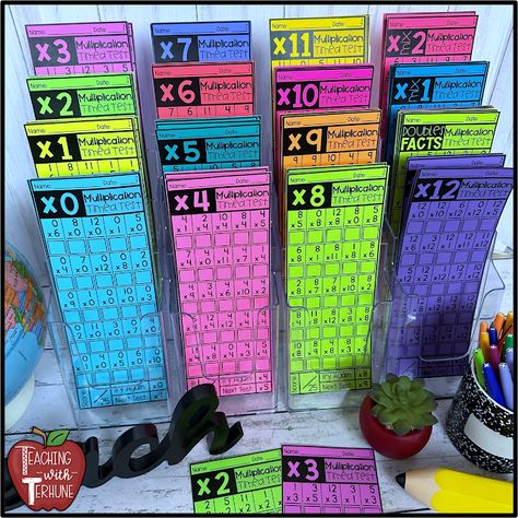 Multiplication Strategies Activities, Multiplication Challenge 3rd Grade, Multiplication Key Words, Multiplication Help For 3rd Grade, Math Facts Multiplication, Multiplication Math Facts, Multiplication Table Classroom Decor, Reveal Math 3rd Grade, Tracking Multiplication Facts Bulletin Boards