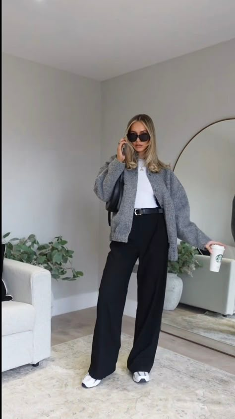 Wide Leg Trousers Outfit, Wide Leg Pants Outfit, Outfits For School, Trouser Outfit, Stylish Work Attire, Office Outfits Women, Business Casual Outfits For Work, Looks Street Style, Autumn Outfits