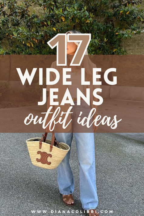 Wide Leg Jeans Outfit Ideas Wide Denim Outfit, Wide Jeans Outfit Casual, How To Style Pants Women, Wide Leg Pants Outfit Denim, Wide Leg Jeans Outfits Summer, Wide Leg Pants Outfit With Boots, Daily Clothes For Women, Wide Leg Jeans And Tshirt, Chic Outfits With Jeans