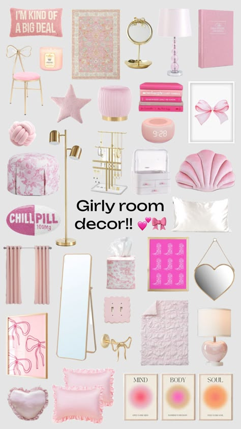 #bedroom #room #roomredo #roomdecor #pink #pinkprincess #preppy #preppyroom #pinkroom Pink Teenage Room Ideas, Room Ideas Preppy Pink, Girly Themed Bedroom, Preppy Room Aesthetic Ideas, Pink Aesthetic Bedroom Ideas Preppy, Girl Preppy Bedroom, Pink And White Room Aesthetic Decor, Pink Preppy Room Aesthetic, Preppy Bedroom Decor Pink