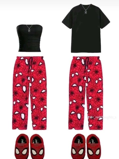 Best Men Shoes, Pj Outfit, Spiderman Outfit, Matching Outfits Best Friend, Latina Fashion Outfits, Cute Pajama Sets, Cute Couple Outfits, Cute Lazy Day Outfits, Matching Couple Outfits