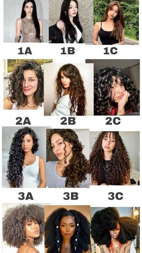 3a Hair, Curly Hair Care Routine, Hair Curl, Hairstyle Names, Curly Haircuts, Wallpaper White, Hairdos For Curly Hair, Types Of Curls, Permed Hairstyles