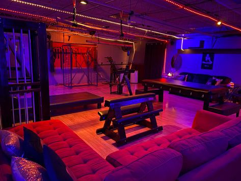 Dungeon Room Playrooms Play Areas, Red Room 50 Shades Diy, Red Room 50 Shades, Adult Playroom, Red Room Decor, Pleasure Room, Dungeon Room, Fun Room, Fantasy Rooms