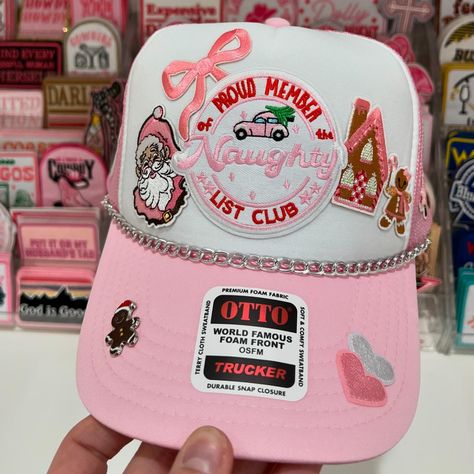 Recent trucker hat bar creations 🎀 Come in and visit our Newport Beach TRUCKER HAT BAR storefront to make your very own! 🌸 . . . #truckerhatbar #hatbar #customtruckerhat #newportbeach #newportbeachhatbar #newportbeachtruckerhatbar #orangecounty #orangecountyca #ochatbar #octruckerhatbar #orangecountyhatbar #orangecountytruckerhatbar #thingstodoinorangecounty Bedazzled Trucker Hat, Diy Trucker Hat Ideas, Hat Boutique, Hat Bar, Custom Trucker Hats, Hat Ideas, Beach Hat, Newport Beach, Party Hats