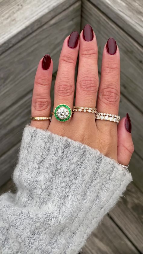 If you want old world charm with touches of deep green throughout the design - something fit for royalty - then you have found it in our Andora. We sourced a gorgeous 2.50ct brilliant round diamond for the center and sprinkled green emeralds that were custom cut to fit each and every nook and cranny of this beautiful halo ring. Approx Band Width (mm): 1.80mm Setting Diamond Quality (side stones): Colorless and VS clarity Approx Setting Total Carat Weight (side stones): 0.45 tcw Approx Production Time: 3-6 months Setting only cost below: 14k Rose, White, or Yellow Gold setting $9,850 18k Rose, White, or Yellow Gold setting $10,100 Platinum setting $10,350 Six Stone Diamond Ring, Dream Engagement Rings Dream Engagement Rings Unique, Unique Engagement Rings Colored Stone, Round Diamond With Halo, Gold Rings Fine Jewelry, Bezel Pear Engagement Ring, Engagement Ring 2024, 3.5 Carat Engagement Ring, Diamond And Emerald Engagement Ring