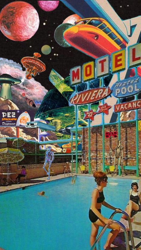 Retrofuturism #collage #aesthetic #moodboard #art #books #vintage #retro #retrofuturism #1950s #space #planets #vintageaesthetic #spaceaesthetic #retroaesthetic Retro Planet Art, Vintage Futuristic Aesthetic, Space Dandy Aesthetic, 1950s Space Aesthetic, Atompunk Retro Futurism Art, 1950s Space Art Retro Futurism, 1950s Retro Futurism, Space Collage Aesthetic, Retro Futurism Collage