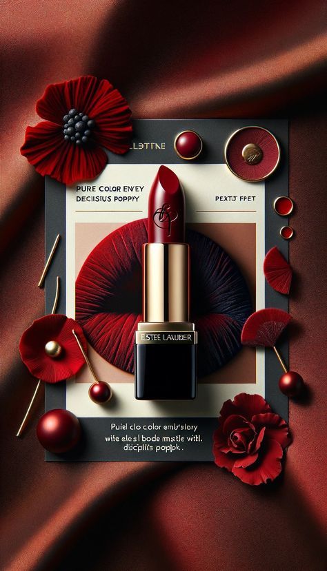 Lipstick Advertisement, Lipstick Design, Lipstick Ad, Lancome Lipstick, Estee Lauder Lipstick, Estee Lauder Pure Color Envy, Cosmetic Creative, Luxury Lipstick, Bold Lip Color