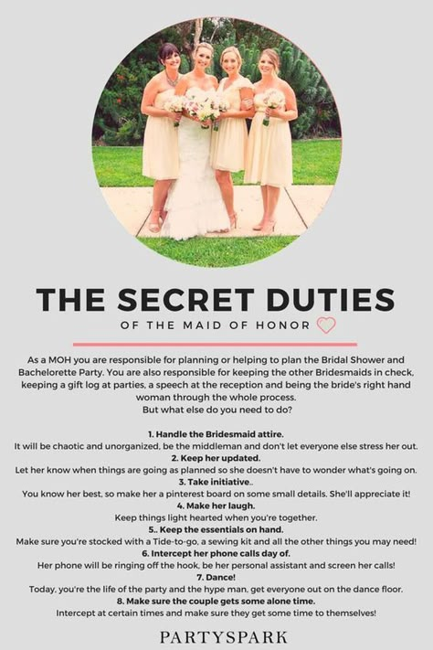 Matron Of Honor Duties, Maid Of Honor Responsibilities, Maid Of Honor Ideas, Moh Duties, Wedding Maids, Maid Of Honor Duties, Maid Of Honor Speech, Made Of Honor, Bridesmaid Duties