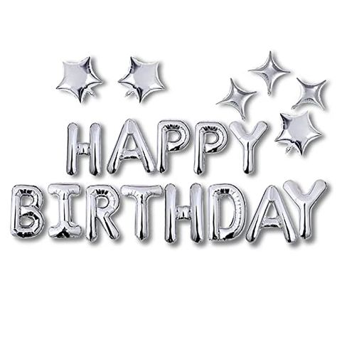 Letter Happy Birthday, Happy Birthday Letter Balloons, Birthday Party Decorations For Adults, Happy Birthday Balloon Banner, Star Balloons, Birthday Photo Frame, Happy Birthday Lettering, Balloon Kit, Birthday Letters