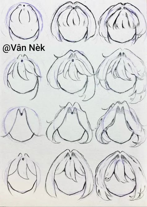 Drawing Hair Tutorial, Hair Sketch, Seni Dan Kraf, Art Tools Drawing, Sketches Tutorial, 캐릭터 드로잉, Easy Drawings Sketches, Concept Art Drawing, Dessin Adorable