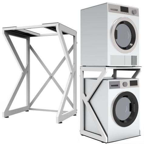 DS DRYERSTAND Dryer Stand Maxi Adjustable Portable Stacking Kit for Front Loader Washing Machine & Tumble Dryer - Space Saving Solution for Laundry With No Wall Mounting or Drilling - Strong Steel : Amazon.co.uk: Large Appliances Concealed Kitchen, Clothes Dryer Machine, Dryer Shelf, Understair Storage, Laundry Cupboard, Utility Room Storage, Dryer Stand, Dryer Rack, Organised Home