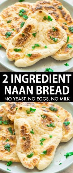 2 Ingredient Naan Bread, 2 Ingredient Naan, Naan Bread Recipe No Yeast, Naan Bread No Yeast, Naan No Yeast, Naan Bread Vegan, Bread No Yeast, Easy Naan, 2 Ingredient Dough