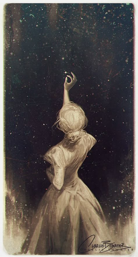 “Though my soul may set in darkness, it will rise in perfect light; I have loved the stars too fondly to be fearful of the night” -Sarah Williams The Old Astronomer, Cer Nocturn, Grey Stuff, Windows 95, Charcoal Drawings, Modern Disney, Wow Art, Art Et Illustration, Fantasy Illustration