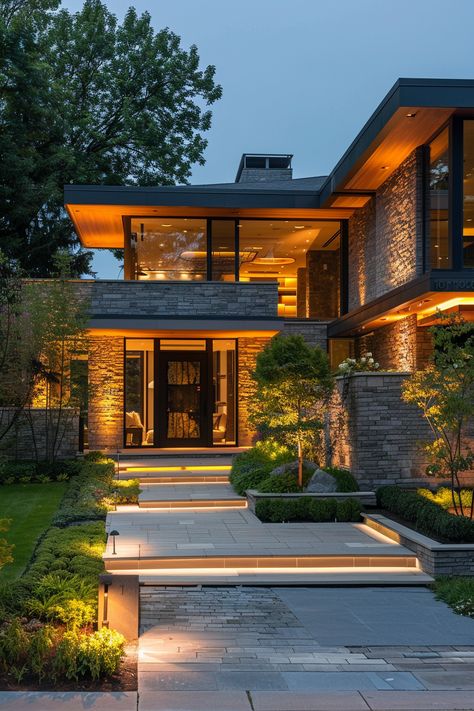 13 Secrets To A Stunning Rustic Modern Exterior for Your Home - DreamyHomeStyle Rustic House Design Exterior, Contemporary Modern House Exterior, Rustic Contemporary Home Exterior, Rustic Modern House Exterior, Beautiful Homes Exterior Modern, Cabin House Exterior, Rustic Modern Exterior, Modern Rustic House Exterior, Modern Rustic Exterior