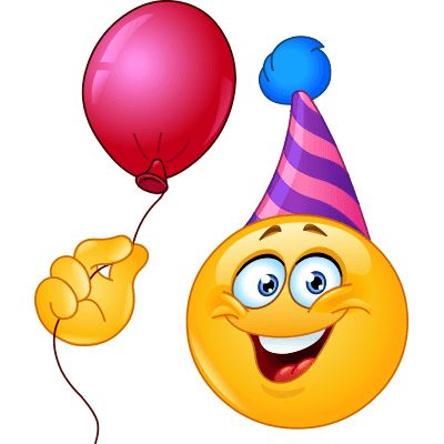 Celebrate a special occasion like a birthday with this fun and festive smiley. Excited Emoticon, Silly Happy Birthday, Dancing Emoticon, Birthday Emoticons, Happy Birthday Emoji, Birthday Images Funny, Good Morning Smiley, Smiley Happy, Emoji Symbols