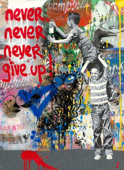 Mr Brainwash Art, Mr Brainwash, Graffiti Piece, Up Date, Never Never, Pop Art Drawing, Banksy Graffiti, Urban Street Art, Graffiti Murals