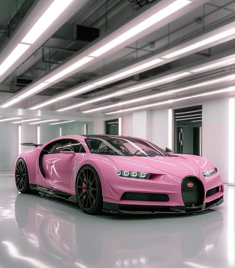 Pink Bugatti, Pink Bmw, Xe Bugatti, Pink Ferrari, Pink Cars, Dream Cars Bmw, Lux Cars, Bugatti Chiron, Classy Cars