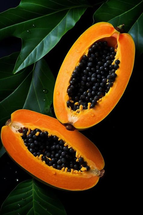 Tropical fruits papaya royalty free stock photo Tropical Fruit Aesthetic, Tropical Fruit Photography, Papaya Photography, Tropical Vegetation, Ripe Papaya, Papaya Fruit, Papaya Fruits, Project Work, Fruit Photography