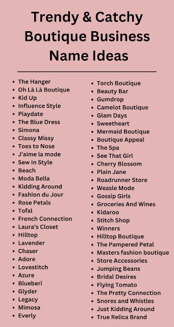 280+ Trendy & Catchy Boutique Business Name Ideas 2023 | Daily Wishes Names For Business Fashion, Fashion Design Name Idea, Bussines Ideas Names, Fashion Designer Name Ideas, Name For Business Fashion, Names For Clothing Brand Ideas, Unique Name For Online Shop, Aesthetic Names For Clothing Business, Women Botique Names