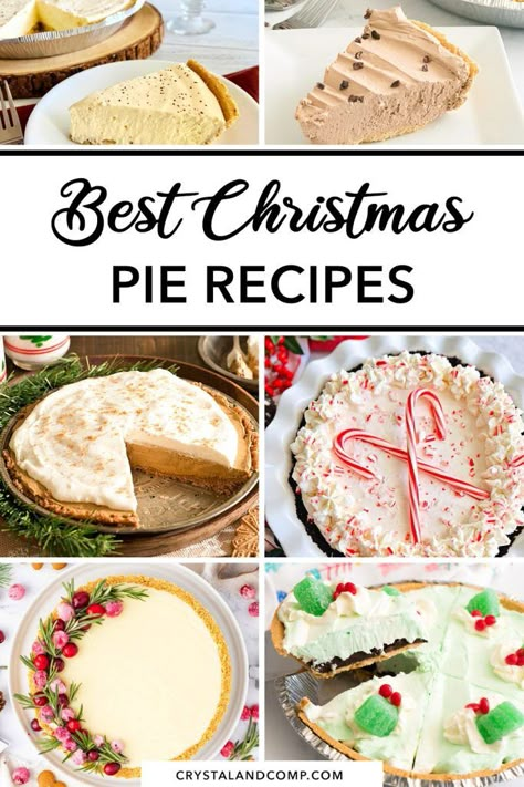 Christmas Pie Savoury, White Christmas Pie Recipes, Christmas Pies With Graham Cracker Crust, Blender Pie Recipes, Pies To Make For Christmas, Light Pie Recipes, Christmas Ice Cream Pie, No Bake Pies For Christmas, Best Pie For Christmas