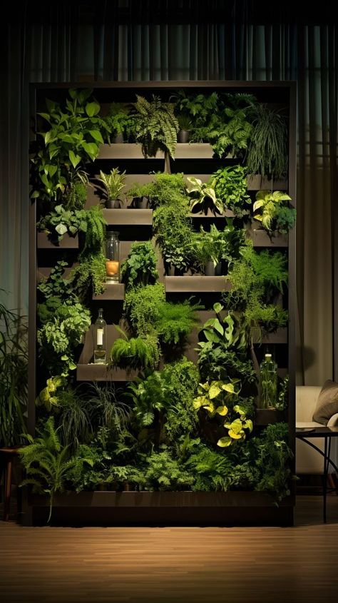 Living Wall Planter, Green Wall Design, Garden Perennials, Wall Hanging Decorations, Artificial Green Wall, Indoor Plant Wall, Herb Wall, Vertical Garden Indoor, Artificial Plant Wall