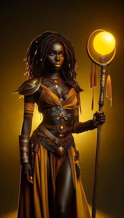 Wakanda Aesthetic Outfit, Wakanda Costumes, African Warrior Women, Afrocentric Art Goddesses, African Warrior Queen, Female Genie, Dnd Pirate, African Superhero, Egyptian Warrior