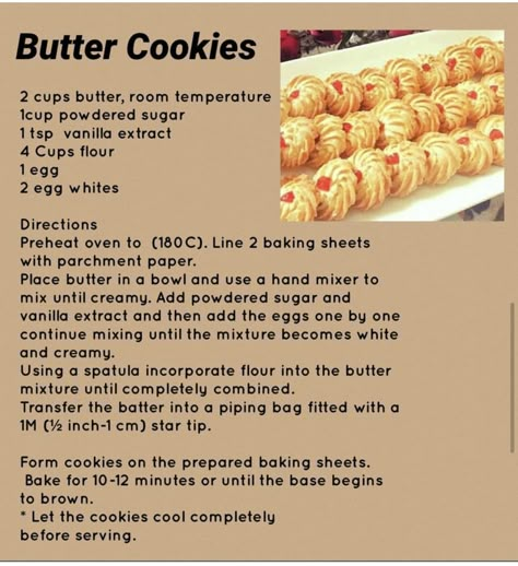 Kittens Cutest So Cute, Butter Cookie Recipe Easy, Butter Cookie Recipe, Cookie Recipes Homemade, Cooking Cookies, Baking Recipes Cookies, Butter Cookies Recipe, Homemade Cake Recipes, Easy Family Recipes