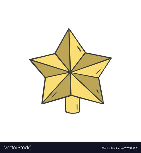 Christmas Tree Star Drawing, Christmas Star Drawing, Christmas Star Illustration, Star Drawing, Star Doodle, Christmas Tree Drawing, Construction Paper Crafts, Christmas Star Decorations, Star Illustration