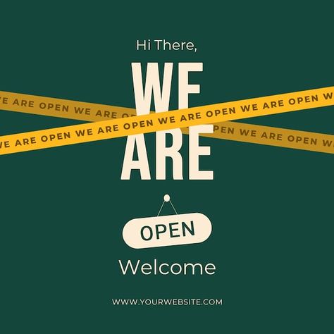 Social Posts Ideas, We Are Back Social Media Post, We Are Open Poster Design, Open Now Poster Design, Hotel Opening Poster, Instagram Opening Post, Who We Are Post Design, Opening Design Poster, Brand Poster Design Ideas