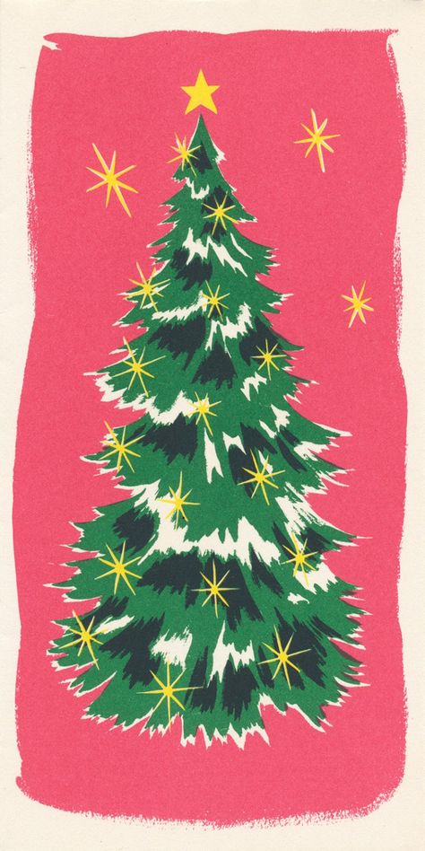 Mid Century Christmas Aesthetic, Retro Christmas Painting, Diy Vintage Christmas Cards, Vintage Christmas Greetings, Christmas Card Vintage, Christmas Cards Vintage, Vintage Style Christmas, Christmas Ads Design, Christmas Wallpaper Illustration