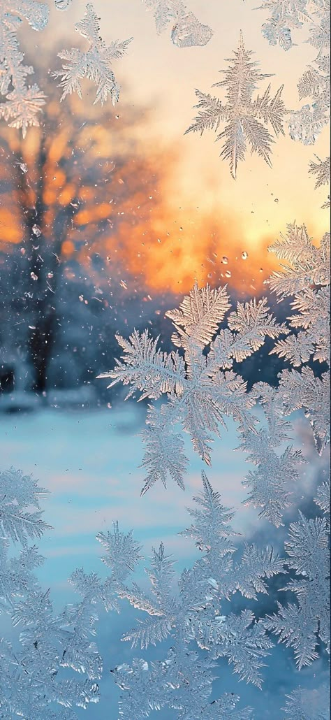 Window Iphone Wallpaper, Winter Screensavers, Frosty Window, Christmas Mobile, Snowflake Wallpaper, Cozy Winter Vibes, Winter Iphone, Winter Pics, Iphone Wallpaper Winter