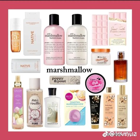 #marshmallow #smellgoodallday #notmine credits to the photo- hellokittyylul on tiktok Marshmallow Perfume, Marshmallow Scent, Skin Advice, Body Hygiene, Perfume Collection Fragrance, Diy Body Care, Shower Skin Care, Body Smells, Pretty Skin Care