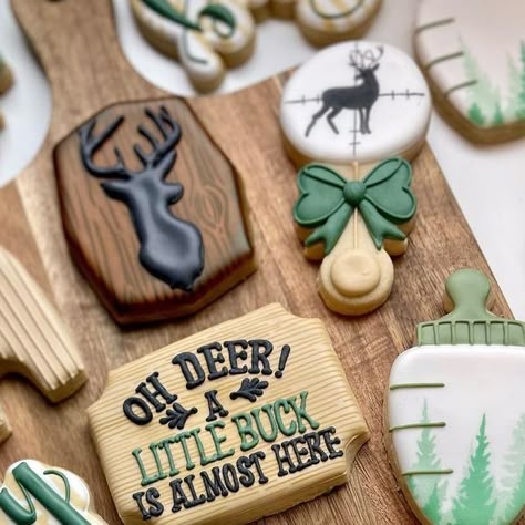 Gender Reveal Ideas Hunting, Gender Reveal Ideas Hunting Theme, Hunting Baby Boy Shower Ideas, Deer Theme Baby Shower Ideas For Boys, Buck Baby Shower Ideas For Boys, Deer Theme Baby Shower Ideas, Little Hunter Baby Shower Ideas, Oh Deer Baby Shower Ideas, Baby Boy Shower Ideas Themes Rustic