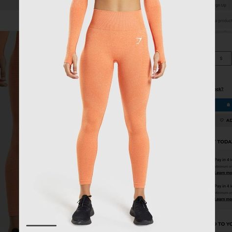 Gymshark Gymshark Vital Seamless, Apricot Orange, Gymshark Leggings, Gym Fits, Morning Walk, Squat Proof, Mix And Match, You Can Do, Do It