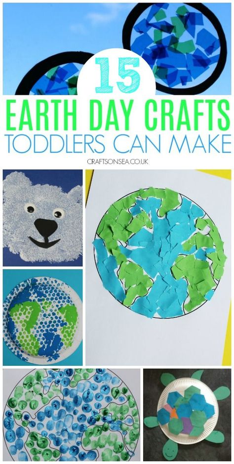 Easy Earth Day activities and crafts for one, two and three year olds #kidscrafts #toddler #preschool Earth Day Crafts For Kids, Preschool Earth Day, Earth Day Theme, Earth Day Ideas, Earth Day Projects, Earth Craft, Earth Day Crafts, Earth Day Activities, Crafts And Activities For Kids