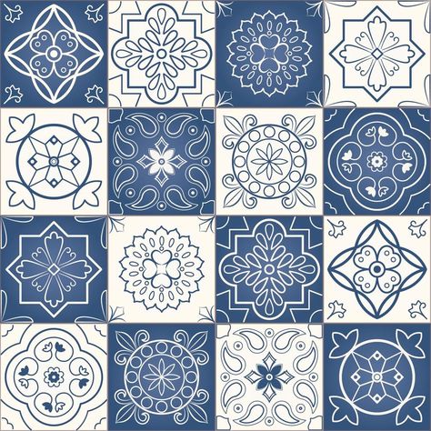 Blue and white Moroccan tile seamless patchwork pattern Moraccan Tile, Nails Dots, White Moroccan Tile, Blue Moroccan Tile, Texture Template, Moroccan Tiles Pattern, Small Patterns, Tiles Pattern, Tile Texture