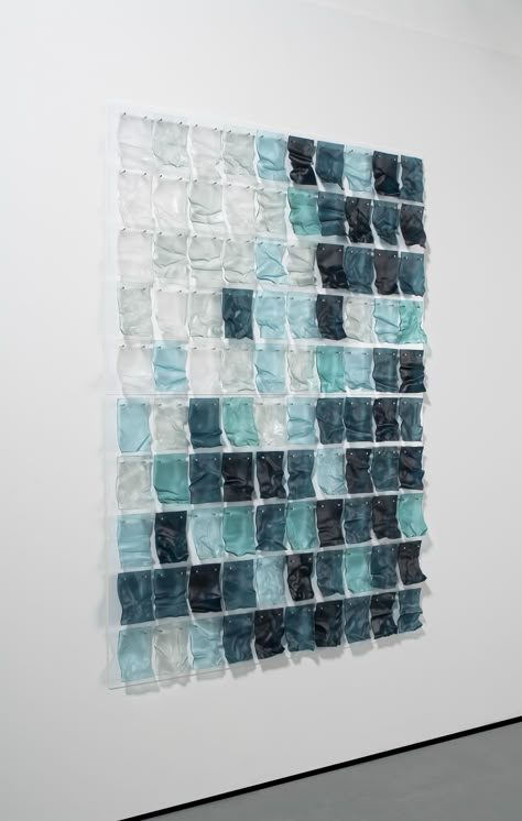 Cascade series — LISA CAHILL | GLASS Kiln Formed Glass, Glass Installation, Plastic Art, 3d Wall Art, Fused Glass Art, Sculpture Installation, Exhibition Design, 인테리어 디자인, Wall Sculptures